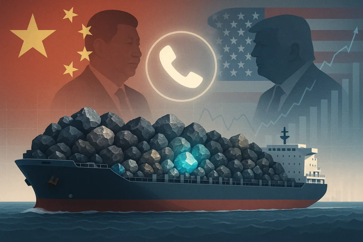 <a href="https://www.bloomberg.com/news/articles/2025-09-18/china-rare-earth-product-exports-hit-highest-since-at-least-2012">Bloomberg reports</a>, China’s exports of rare-earth products surged to a record high in August, rising to 7,338 tons, according to customs data. The increase marks the largest monthly shipment volume since early 2012. The data comes just before a scheduled phone call between Chinese President Xi Jinping and US President Donald Trump, which is expected to cover trade tensions and critical materials. Rare earths are vital in producing consumer electronics and defence equipment, making them central to ongoing trade negotiations between the world’s two largest economies.Record exports after earlier controlsThe August figure represents a dramatic rebound from earlier this year, when China imposed controls on rare earth shipments as the trade conflict with the US intensified. Those restrictions caused exports from the world’s top producer to collapse, creating uncertainty in global supply chains. Rare earth elements, which include high-performance magnets, are essential in manufacturing smartphones, electric vehicles, wind turbines, and fighter jets, underscoring their strategic importance.China’s decision to boost shipments in August highlights a shift from its earlier stance. The 7,338 tons exported last month reflect a move to re-engage in global supply flows following months of disruptions. This recovery also suggests that exporters were catching up on orders delayed during the period of restrictions.Timing with trade talksThe timing of the record exports is significant. Just days before the latest customs figures were released, negotiators from China and the US met in Madrid to discuss ways of easing trade tensions. President Trump later confirmed he would hold a call with President Xi on Friday, raising expectations that rare earths could feature in the discussions.Rare earths have long been seen as a bargaining chip in US-China trade relations. The US relies heavily on Chinese supplies for its high-tech and defence industries, while China controls the majority of global production and processing capacity. Any move to restrict or expand exports directly influences the balance of leverage in negotiations.Strategic implications for global marketsThe surge in shipments in August underscores China’s continued dominance in rare earth supply. Global markets remain sensitive to developments in this sector, given that alternatives to Chinese supply are limited and expensive to scale. Earlier this year, concerns over supply security prompted the US and its allies to explore ways of diversifying sources, including through mining projects in Australia and investment in recycling technologies.The record exports may temporarily ease concerns about shortages, but they also highlight how geopolitical decisions shape the rare earths trade. As the Xi-Trump call approaches, analysts expect the sector to remain in focus, particularly given its role in high-performance industries ranging from renewable energy to advanced weaponry. With both nations navigating a fragile truce in their broader trade war, the trajectory of rare earth exports will likely be seen as both an economic signal and a strategic tool.The post <a href="https://invezz.com/news/2025/09/18/chinas-rare-earth-exports-surge-to-7338-tons-in-august-ahead-of-xi-trump-call/">China’s rare earth exports surge to 7,338 tons in August ahead of Xi-Trump call</a> appeared first on <a href="https://invezz.com/">Invezz</a> China’s rare earth exports surge to 7,338 tons in August ahead of Xi-Trump call