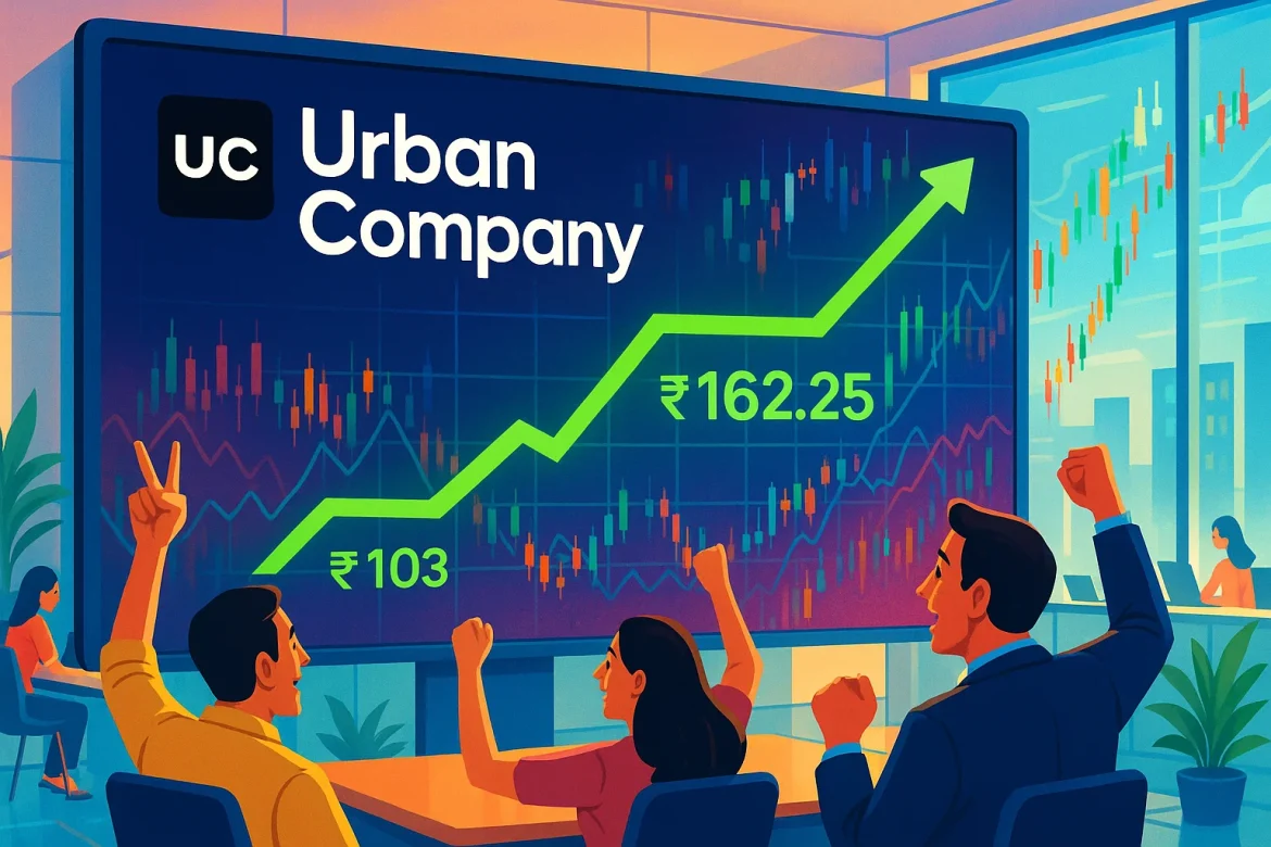 Urban Company share price lists at 58% premium above the IPO price as the tech-driven home and beauty services platform made a stunning debut on the Indian stock market today, sending ripples of excitement among investors and market watchers.The share price opened at ₹162.25 against an IPO price of ₹103 on the National Stock Exchange (NSE).This blockbuster listing highlights the investor confidence in Urban Company’s rapidly growing business, making it the standout IPO of 2025 so far.The buzz around its listing has been building for weeks, thanks to overwhelming subscription during the IPO and strong demand signaling a bright future ahead.Urban Company share price: A star-studded IPO listingFrom the moment Urban Company share price began trading, it was clear something special was unfolding.The 58% surge on debut is one of the <a href="https://www.nseindia.com/get-quotes/equity?symbol=URBANCO">highest for any IPO this year in India.</a> The company raised around ₹1,900 crore through a combination of fresh issue and shares sold by existing shareholders.The IPO was subscribed to more than 103 times in total, with institutional investors leading the charge at 147 times subscription, and retail investors also showing healthy enthusiasm.This robust subscription translated into a high grey market premium, which had hinted at a listing price nearly 50-60% above the IPO price even before trading began.Investors appear to be betting big on Urban Company’s position as the leading player in India’s growing home services market, offering everything from plumbing and appliance repair to beauty and wellness services at home.Their technology-driven marketplace model connects millions of consumers with trained professionals, capturing a large, fragmented market that previously lacked organized and trustworthy options.The company has also expanded internationally, serving customers in markets like the UAE and Singapore, which adds to its growth prospects.What’s next for Urban Company post-debut?With such a thrilling market debut, all eyes now turn to Urban Company’s future.The proceeds raised from the IPO are earmarked for expanding technology infrastructure, marketing, and office setups to fuel growth and improve service quality.Analysts are optimistic about Urban Company’s ability to sustain this momentum, given its strong revenue growth, clocking 38% year-on-year and recent turnaround to profitability after posting a net profit of ₹242 crore in the first nine months of FY25.Despite the premium valuation with a price-to-earnings ratio that’s higher than many peers, market experts suggest that long-term investors should hold on to their shares.Urban Company is the only organized major player in its sector, and as demand for convenient, tech-enabled home services grows, it stands to gain significantly.Some advise taking partial profits during short-term volatility, but overall confidence in Urban Company’s growth story remains high.As more consumers shift to digital platforms for everyday services, Urban Company’s debut might just be the start of a longer, exciting journey for India’s home services pioneer.The post <a href="https://invezz.com/news/2025/09/17/urban-company-share-price-lists-at-57-premium-after-blockbuster-ipo-heres-why/">Urban Company share price at 57% premium after blockbuster IPO: here’s why</a> appeared first on <a href="https://invezz.com/">Invezz</a> Urban Company share price at 57% premium after blockbuster IPO: here’s why