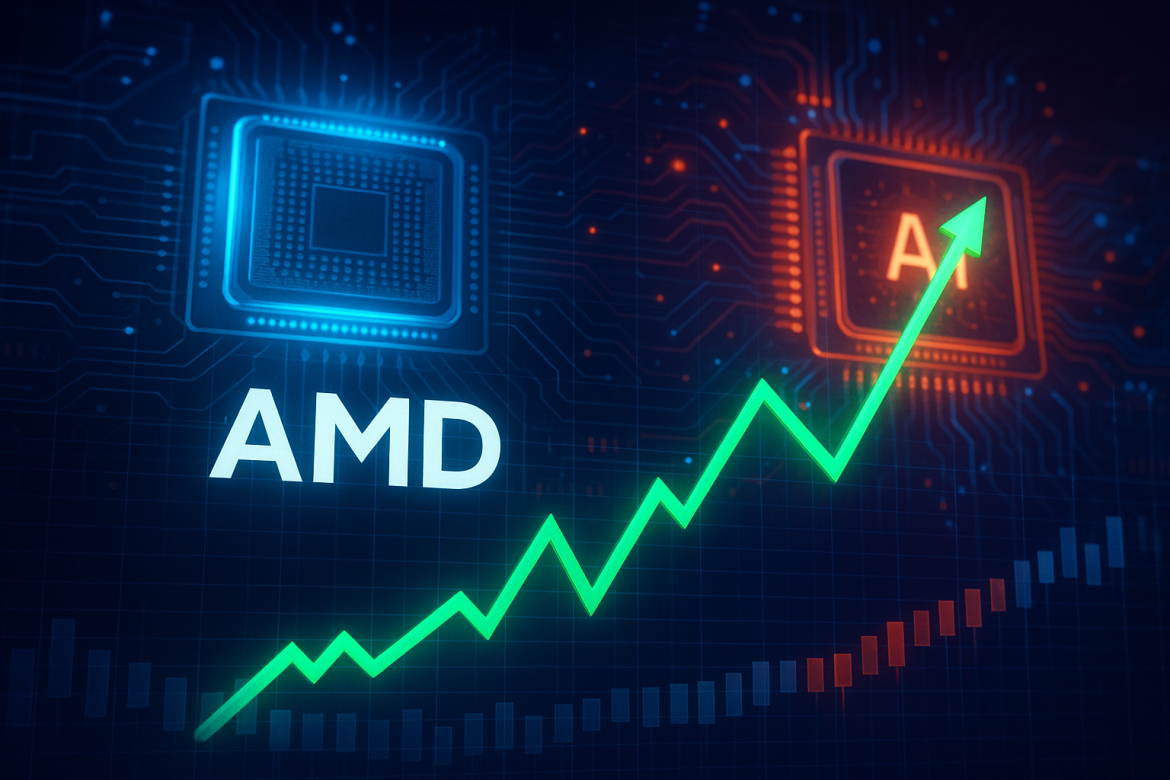 Advanced Micro Devices (AMD) shares surged 7% on Friday, boosted by optimism across the semiconductor sector and a wave of strong earnings and industry developments that reinforced investor confidence in chipmakers. The rally pushed AMD’s market capitalization to $400 billion for the first time, marking another milestone in the company’s remarkable 2025 performance.AMD’s $400 billion marketcap AMD shares rose 7.2% on Friday to trade near $251.94, lifting the company’s valuation above the $400 billion mark based on Dow Jones Market Data. Any closing price above $246.48 would secure AMD’s entry into the $400 billion market-cap club—a significant milestone for a company whose stock has more than doubled in value this year.A large portion of AMD’s recent gains came in the past month, <a href="https://invezz.com/news/2025/10/06/amd-leaps-26-after-striking-multibillion-dollar-deal-with-openai/">fueled by a major partnership with OpenAI</a>. The deal not only validated AMD’s technological capabilities but also signaled a growing role for the company in artificial intelligence (AI) infrastructure. Wall Street analysts have responded positively, viewing the collaboration as a strong endorsement of AMD’s competitiveness in the rapidly expanding AI computing market.As of Friday morning, AMD ranked as the 21st-largest company in the S&P 500 by market capitalization, up from 44th place at the start of the year. The rapid ascent underscores how quickly investor sentiment has shifted in favor of AMD amid a global rush to develop and deploy AI-driven computing systems.Intel’s strong quarter boosts sector sentimentAMD’s rally coincided with a broader surge in semiconductor stocks following upbeat results from Intel and new research developments from IBM. Intel reported <a href="https://invezz.com/news/2025/10/24/intel-shares-soar-on-surprise-profit-but-analysts-say-fight-far-from-over/">third-quarter revenue of $13.7 billion</a>, exceeding analyst expectations, and delivered adjusted earnings per share of $0.23, well above Wall Street’s forecast of just $0.02.Intel executives cited unexpectedly strong demand for PC processors as corporations upgrade hardware to transition to Microsoft’s Windows 11 operating system. CFO David Zinsner stated that the Windows refresh cycle and increased demand for AI servers have pushed current chip demand above supply levels—a trend expected to continue into 2026.Benchmark analyst Cody Acree reaffirmed a Buy rating and a $50 price target for Intel, highlighting the company’s improved execution and capital strength. Acree also pointed out that Intel’s positive forecast for PC sales bodes well for AMD, which serves the same markets for CPUs in both PCs and servers.Mizuho analyst Jordan Klein echoed that view, noting that AMD remains “best positioned from rising cloud and AI-related server CPU demand.” Intel’s strong quarter, he said, reinforces the outlook for AMD’s own sales momentum heading into next year.AI partnerships and market momentum drive growthThe semiconductor industry’s renewed momentum has been heavily influenced by breakthroughs in AI and advanced computing. AMD’s strategic partnership with OpenAI has become a focal point for investors, who see it as a sign that the company is gaining ground on rivals such as Nvidia and Intel in the high-performance computing segment.The broader sector has also been buoyed by IBM’s progress in quantum computing. The company announced that it successfully ran a quantum error correction algorithm on AMD-manufactured chips—a technological milestone that demonstrates the versatility and performance of AMD’s hardware.With demand for AI, cloud computing, and advanced chip architectures accelerating, AMD’s continued climb reflects both sector-wide optimism and confidence in its execution. The post <a href="https://invezz.com/news/2025/10/24/amd-stock-climbs-7-breaching-400b-market-cap-amid-chip-sector-rally/">AMD stock climbs 7%, breaching $400B market cap amid chip sector rally</a> appeared first on <a href="https://invezz.com/">Invezz</a> AMD stock climbs 7%, breaching $400B market cap amid chip sector rally