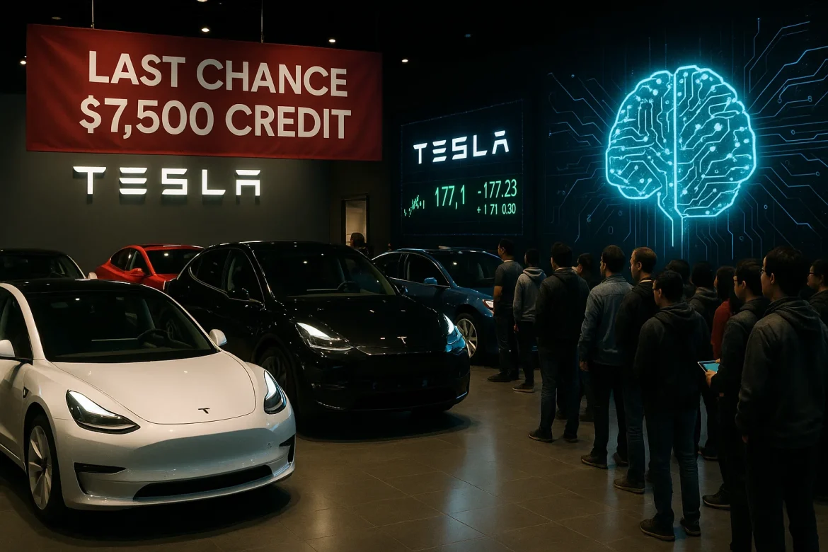 Tesla just wrapped up a <a href="https://invezz.com/news/2025/10/02/tesla-shares-in-green-after-beating-q3-delivery-estimates/">blockbuster quarter</a>, delivering 497,099 cars and building 447,450 units, its biggest numbers yet.The energy side of the business also hit a new milestone, rolling out 12.5 GWh of storage products, nearly double what it managed a year ago.But here’s the catch: that surge wasn’t really about red-hot demand. It was more about timing.Why Tesla’s record Q3 is a one-time high?Thousands of buyers rushed to lock in their purchase before the $7,500 US federal EV tax credit expired on September 30.In other words, the quarter’s record deliveries were largely “pulled forward” from future sales.The effect was immediate. Tesla’s order wait times shrank, inventory cleared out quickly, and the company managed a short-lived boom.But once the credit disappeared, Tesla flipped the script; lease prices on every US model went up, while sticker prices on the cars themselves stayed the same.With fewer incentives on the table, fresh demand became harder to attract.Meanwhile, competition in the EV market is heating up.Tesla’s US market share has already slipped to about 38%, and with rivals rolling out new models, and no federal subsidies left to cushion the blow, the company could be in for a tougher road ahead.What comes next: The software & AI pivotThe analysts don’t expect the fireworks to last.Most are warning that US EV sales could slow down sharply now that the tax credit is gone, with Q4 shaping up to be far more subdued, maybe even slipping into outright decline.Sure, there’s a bit of a “leftover effect,” since some pre-September orders will be delivered this quarter, but that’s just a temporary cushion.With the subsidy boost behind it, Tesla’s big challenge is figuring out how to keep the momentum going.According to <a href="https://www.reuters.com/business/autos-transportation/teslas-quarterly-deliveries-beat-analysts-estimates-2025-10-02/?utm_source=chatgpt.com">Reuters</a>, the company is betting on software, autonomy, and <a href="https://invezz.com/news/2025/08/06/tesla-ramps-up-ai-push-with-10x-larger-fsd-model/">AI to eventually fill the gap</a>, areas that were once tied to its high-profile Dojo supercomputer project.But Dojo was shut down in August 2025, and Tesla has since shifted its focus to new initiatives under code names like Cortex and AI6.The problem is, those next-gen systems are still works in progress. Full Self-Driving, Tesla’s flagship autonomy software, remains only partially rolled out, with regulators and everyday drivers still skeptical.And while software subscriptions and autonomy services may one day deliver juicy margins, they’re nowhere near scaled enough yet to replace the demand that government subsidies used to drive.Even Tesla executives admit there may be “a few rough quarters” ahead before those bets start paying off.In short, Q3 2025 looks less like the start of a new growth wave and more like a one-time spike fueled by policy timing.Without another major catalyst, industry watchers see it as an outlier, a reminder that subsidies can spark a rush, but once they vanish, the market has to stand on its own.The post <a href="https://invezz.com/news/2025/10/03/why-teslas-record-q3-is-a-one-time-high-and-what-comes-next/">Why Tesla’s record Q3 is a one-time high, and what comes next?</a> appeared first on <a href="https://invezz.com/">Invezz</a> Why Tesla’s record Q3 is a one-time high, and what comes next?