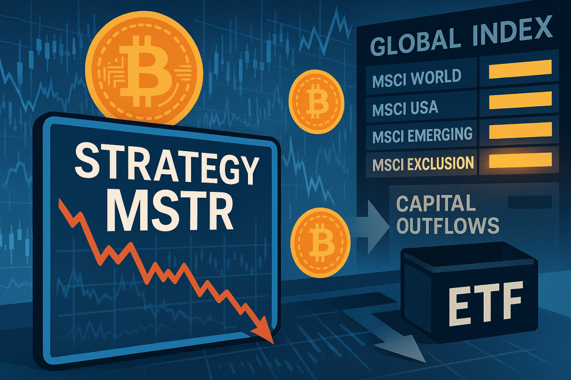 Strategy (MSTR) faces possible MSCI index exclusion as market pressure mounts