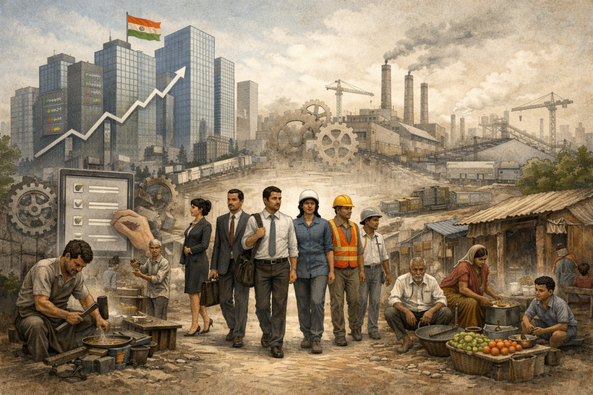 How India’s strong economic growth is leaving its middle class behind