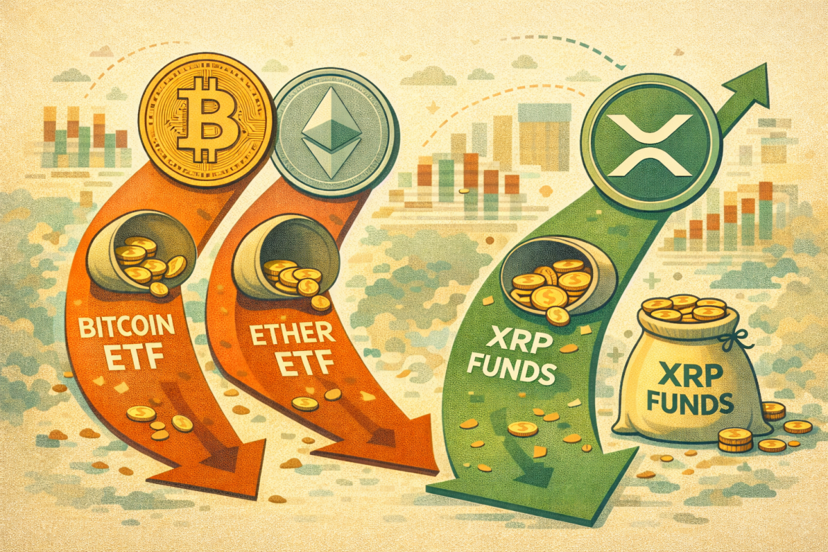 Bitcoin, Ether ETF outflows persist into year-end as XRP funds defy broader trend