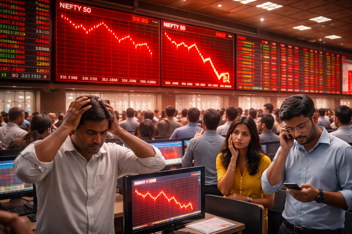Indian stocks slump to three-month lows on weak earnings, FII outflows, global risks